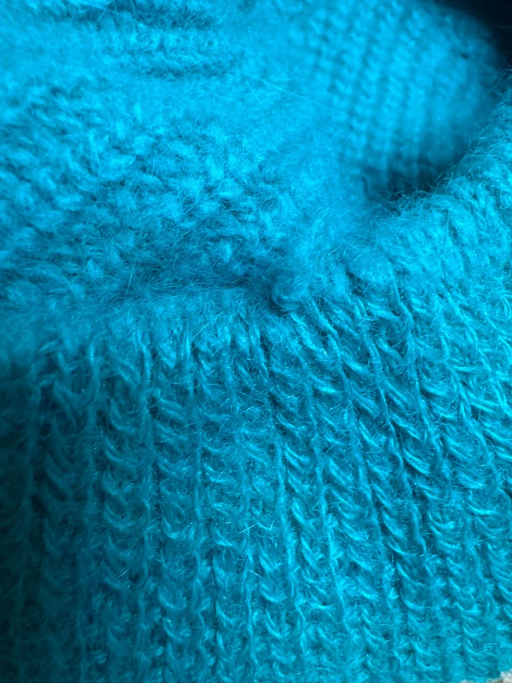 Green Knit Wool-Blend Beret